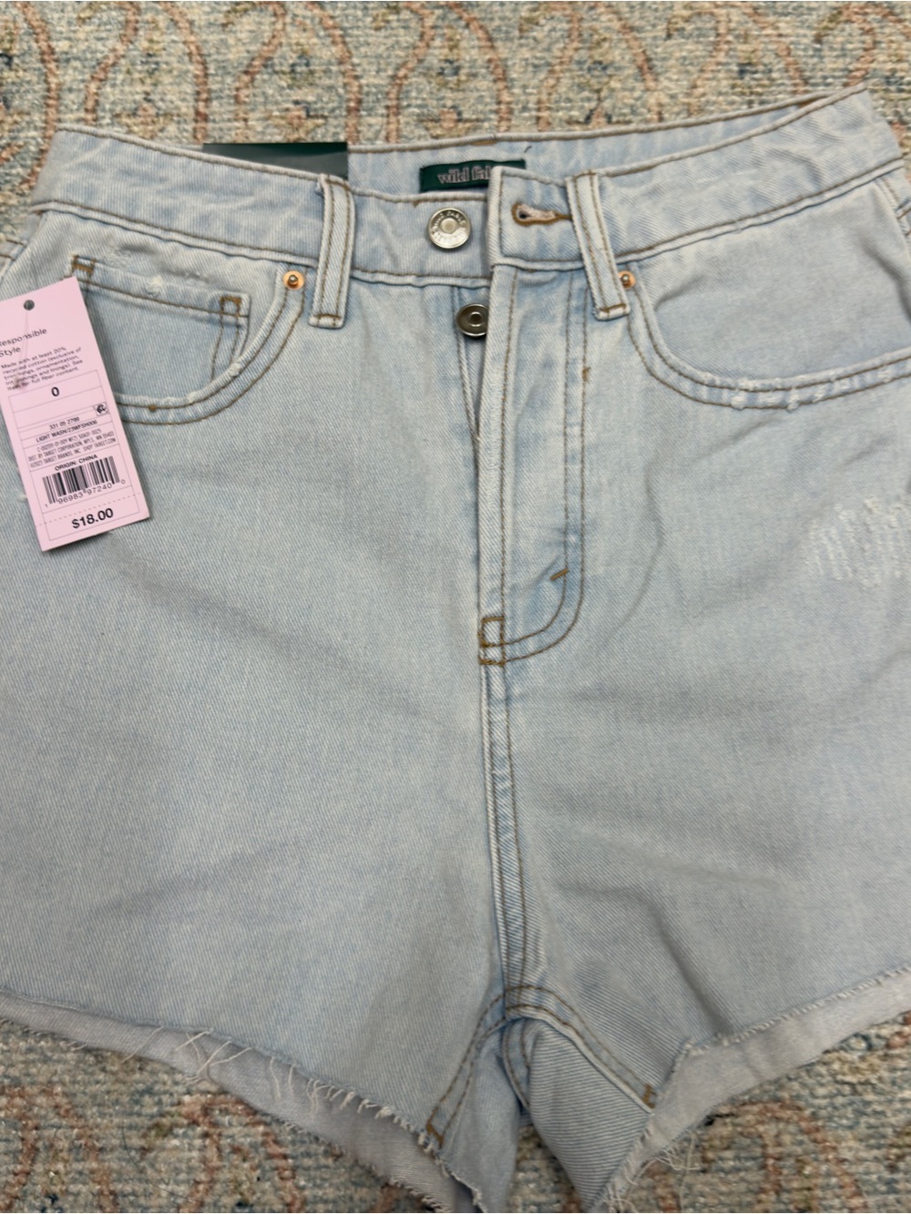 NWT wild fable Light Blue Denim Shorts size 0